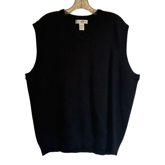 Cypress Links V Neck Sweater Vest Men's Size XL Black - Picture 1 of 5
